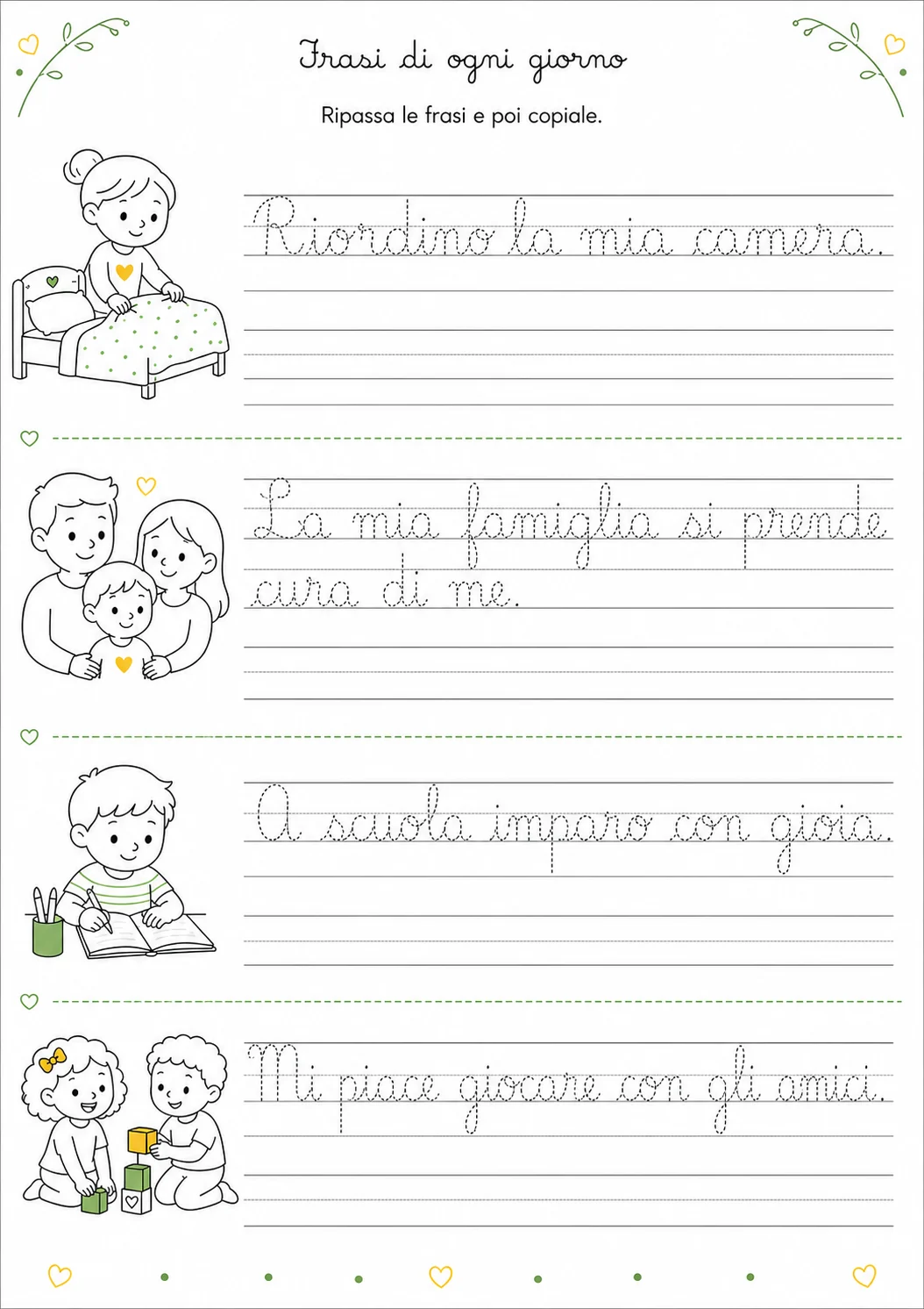 Attività con parole e frasi
